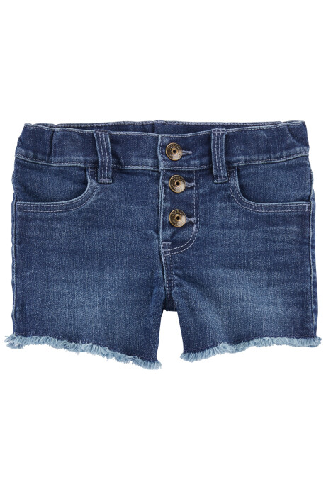 Short de jean con botones Sin color