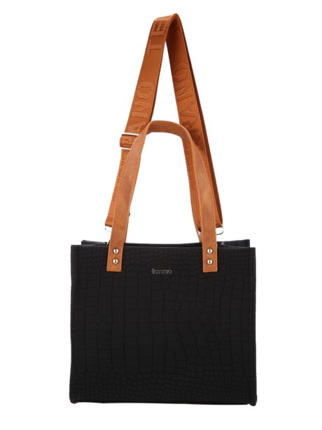 Cartera Moon Croco Negro