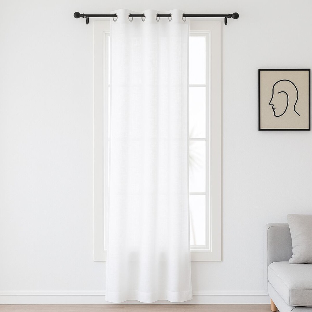 CORTINA DE VENTANA VOILE 150X135CM BLANCO 