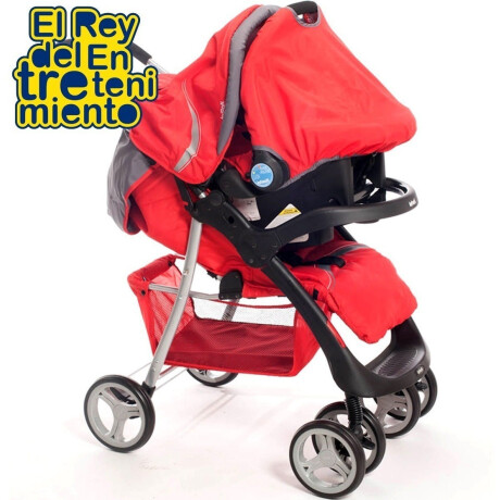 Coche Pompeya Infanti Bebé 3 En 1 +baby Silla+ Base Rojo
