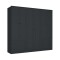 Ropero Americano PLUS 6 puertas 4 cajones - 100% MDF Gris