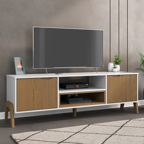 Rack de tv Linea Veneza Blanco/Miel