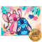 Lámina Stitch con Angel Rect.