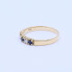 Anillo medio sin fin oro 18k con 3 zafiros azules y 2 brillantes. Anillo medio sin fin oro 18k con 3 zafiros azules y 2 brillantes.