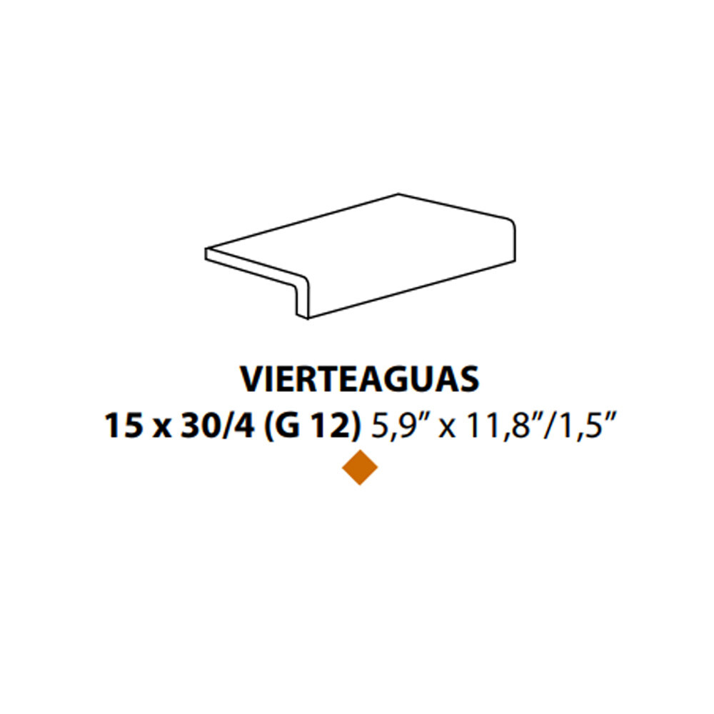 VIERTEAGUAS MONTE TORTOLA 15X30 / 4 CM Vierteaguas Monte Tortola 15x30 / 4 Cm