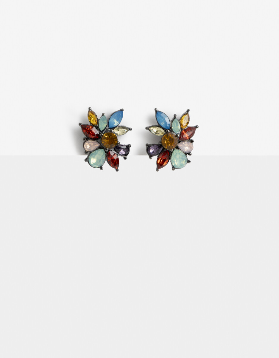 Aros Clips Piedra Multicolor 