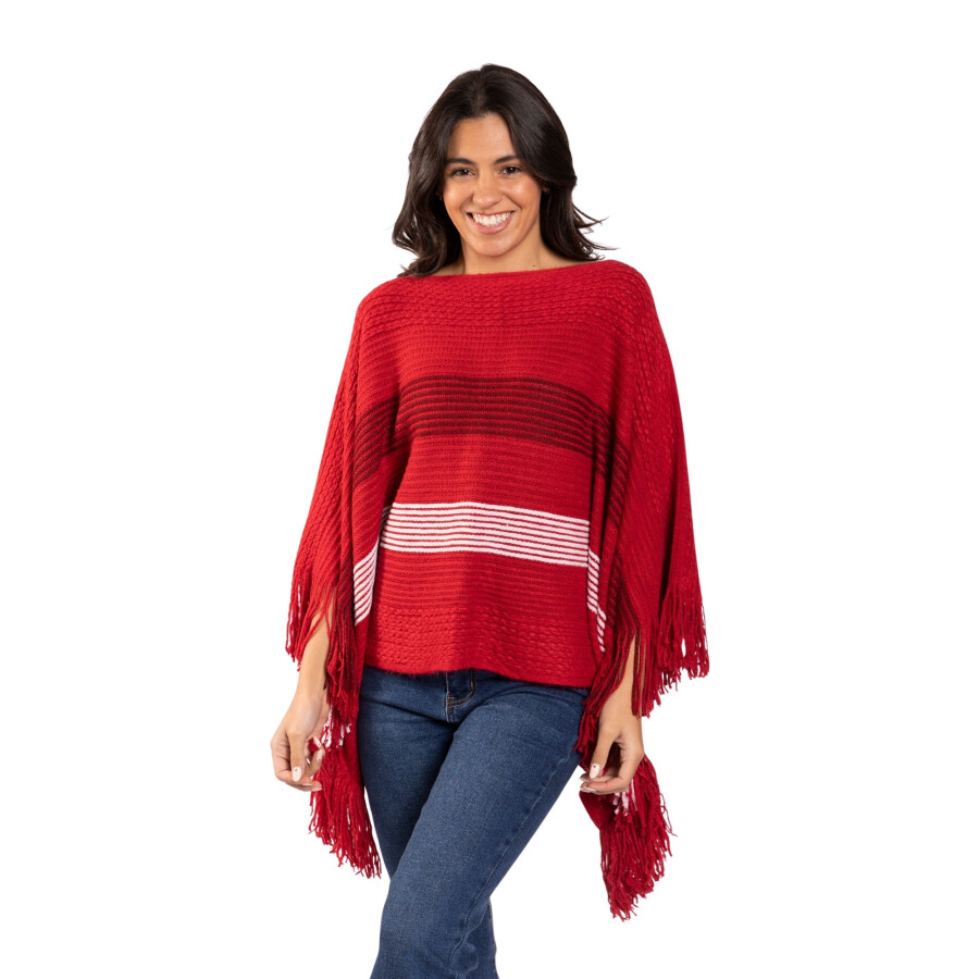 CHERRY PONCHO RED