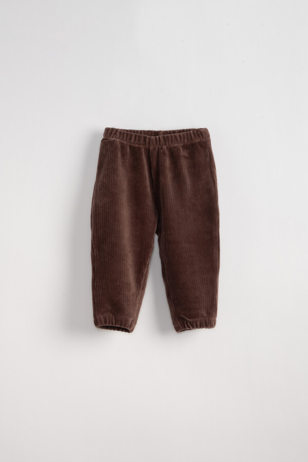Pantalón jogger de pana Marrón