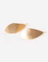 Aros Colgantes Cortos Metal Aros Curvo - Dorado Plata Cepillada