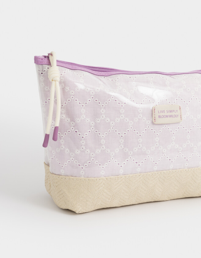 Porta Cosméticos Estampados Porta Cosméticos "live Simply" - Naranja Durazno