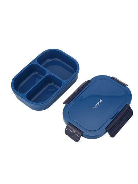 Tupper Pickbox Infantil Con Cubiertos Azul