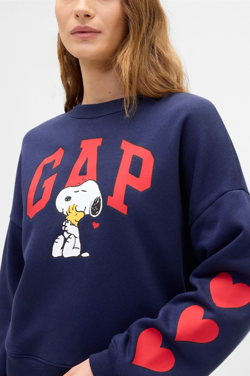 Buzo Deportivo Logo Gap Snoopy Mujer Sp Snoopy Heart Logo