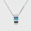 Colgante con cadena Celandine de plata 925 con topacio azul Colgante con cadena Celandine de plata 925 con topacio azul