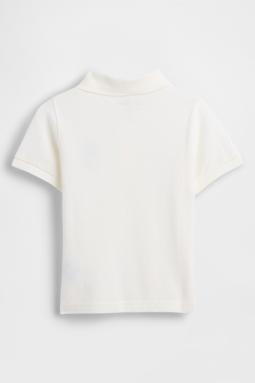 Remera Tipo Polo Disney Toddler Niño New Off White