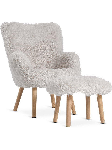 Sillón/apoya pies HVILSTED 1 cuerpo teddy crudo Sillón/apoya pies HVILSTED 1 cuerpo teddy crudo