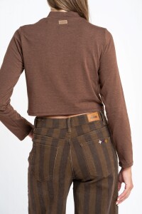 Polera Algodón Elastano Chocolate