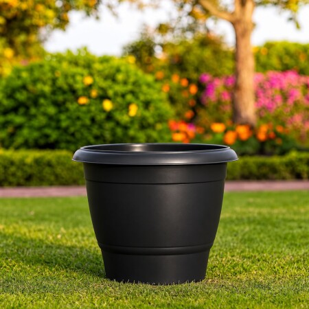 Maceta redonda grande 44 Litros - NEGRO NEGRO