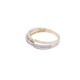 Anillo oro 18k 2 tonos con brillantes. Anillo oro 18k 2 tonos con brillantes.