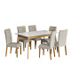 Mesa TOPACIO 1,60x0,90 color IMBUIA con Tapa color BLANCO Mesa TOPACIO 1,60x0,90 color IMBUIA con Tapa color BLANCO