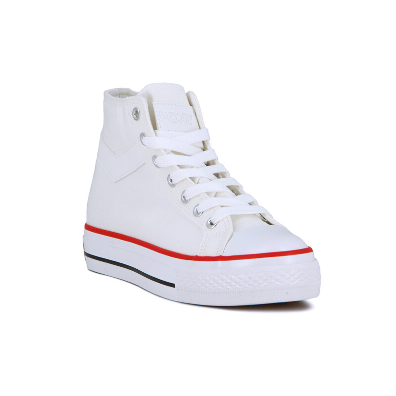 Pony Bota C/plataforma Fifth Ave Women - White Blanco