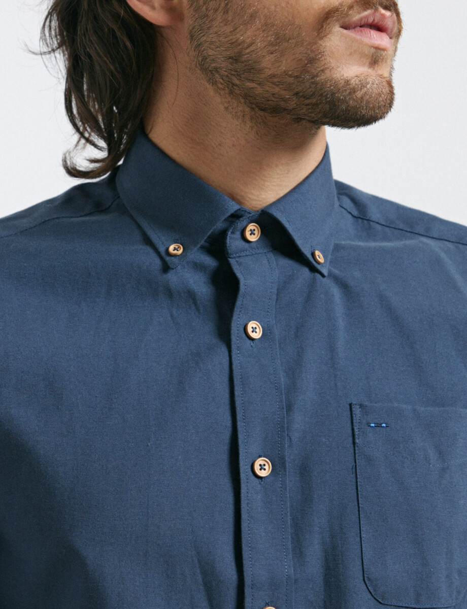 012487 CAMISA HARRINGTON LABEL Azul Oscuro