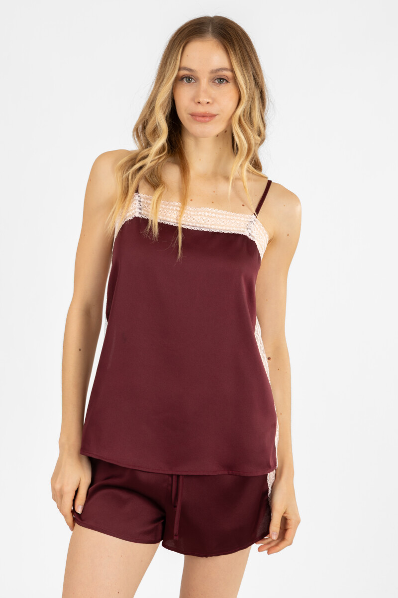 BURGUNDY LACE PJ - VINO 