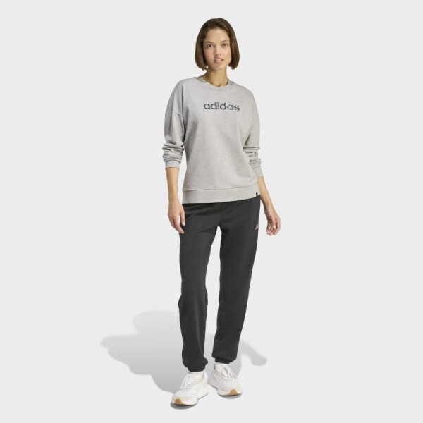 Buzo Adidas Essentials Big Linear French Terry Gris