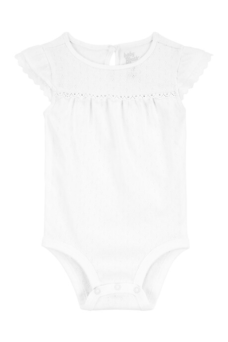 Body de algodón calado, blanco Body de algodón calado, blanco