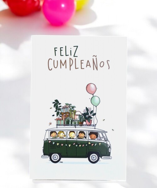 Tarjeta cumpleaños 10x15. DISEÑO 5