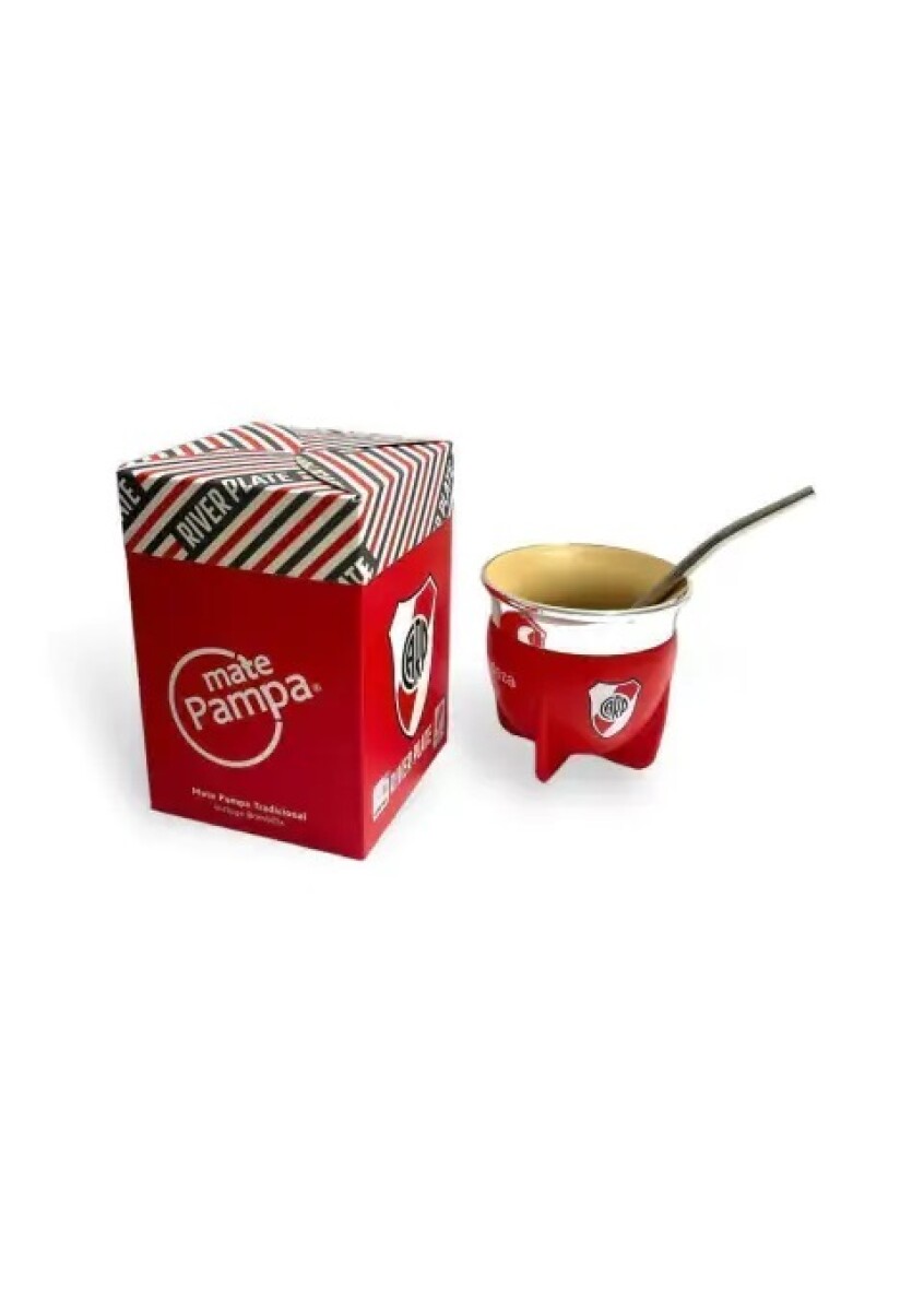 MATE PAMPA MATE TRADICIONAL BOCA ABIERTA EDIC. CLUBES - RIVER PLATE 