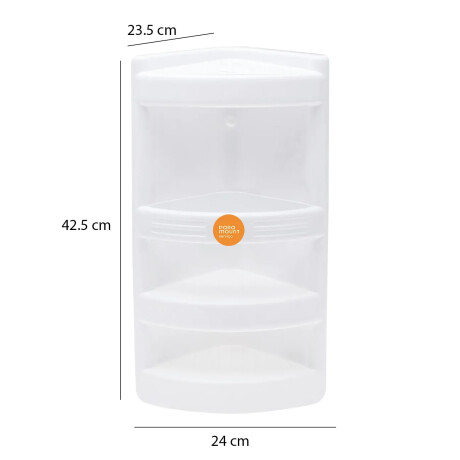 Esquinero Organizador Ducha Porta Shampo 2 Estantes Plástico Blanco