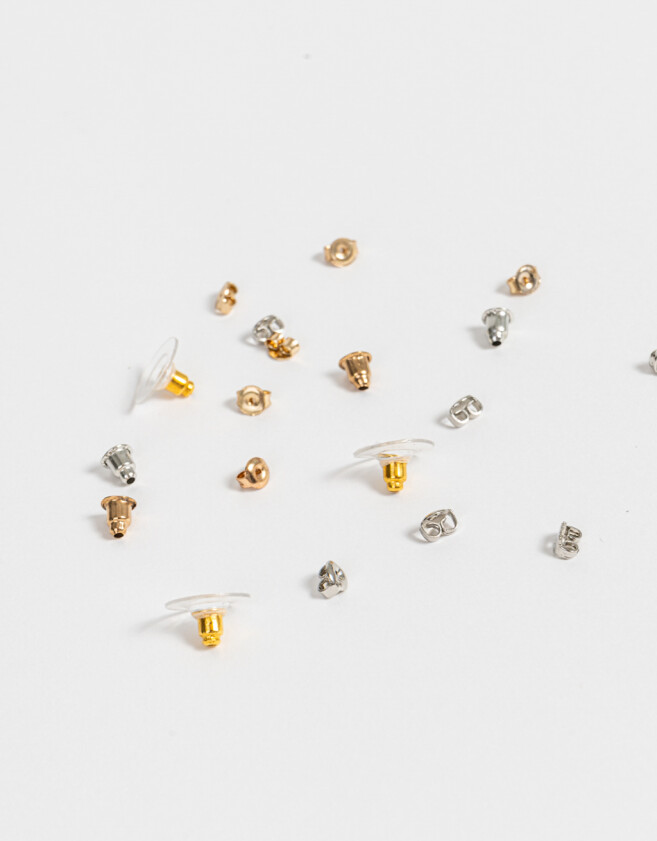 Bijouterie Vs Varios Topes Metálicos Para Aros - Combinacion Bicolor