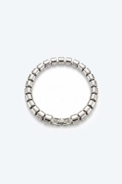 Pulsera metallic plateado