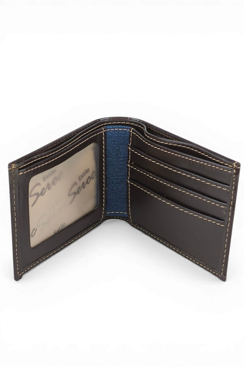 Billetera de lona con marco Azul