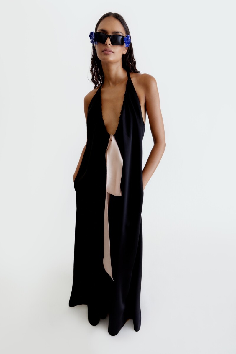 VESTIDO LARGO Negro