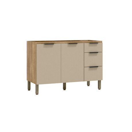 Módulo Bajo Mesada 120 cms. - 2 Puertas y 3 Cajones GAMAS DE BEIGE