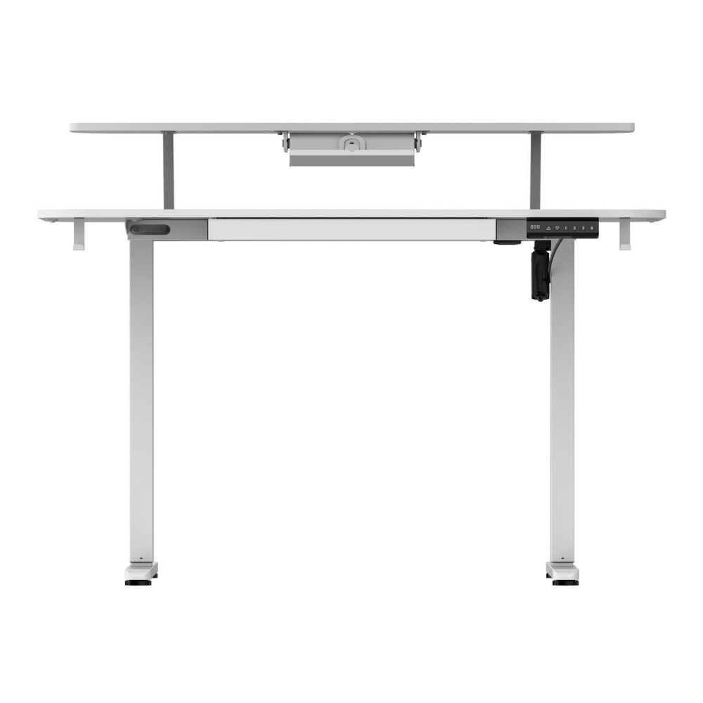 ESCRITORIO REGULABLE METAL-Y-MDF BLANCO AILERON