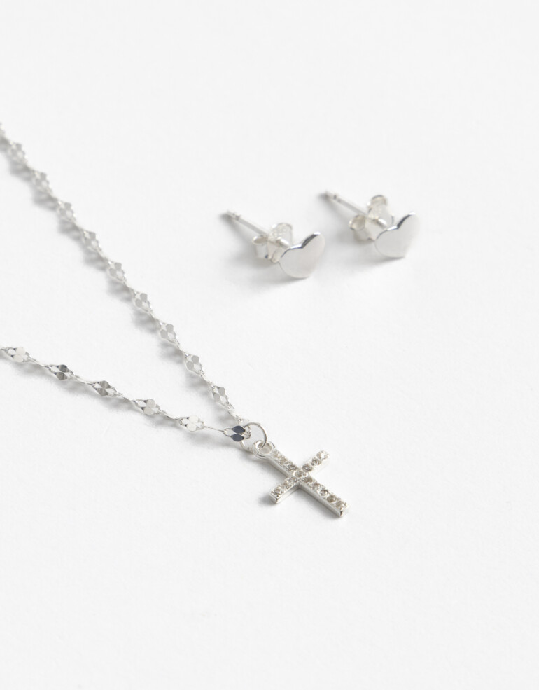 Bijouterie Set Metal Set Para Niñas En Plata 925 - Plateado Rodio