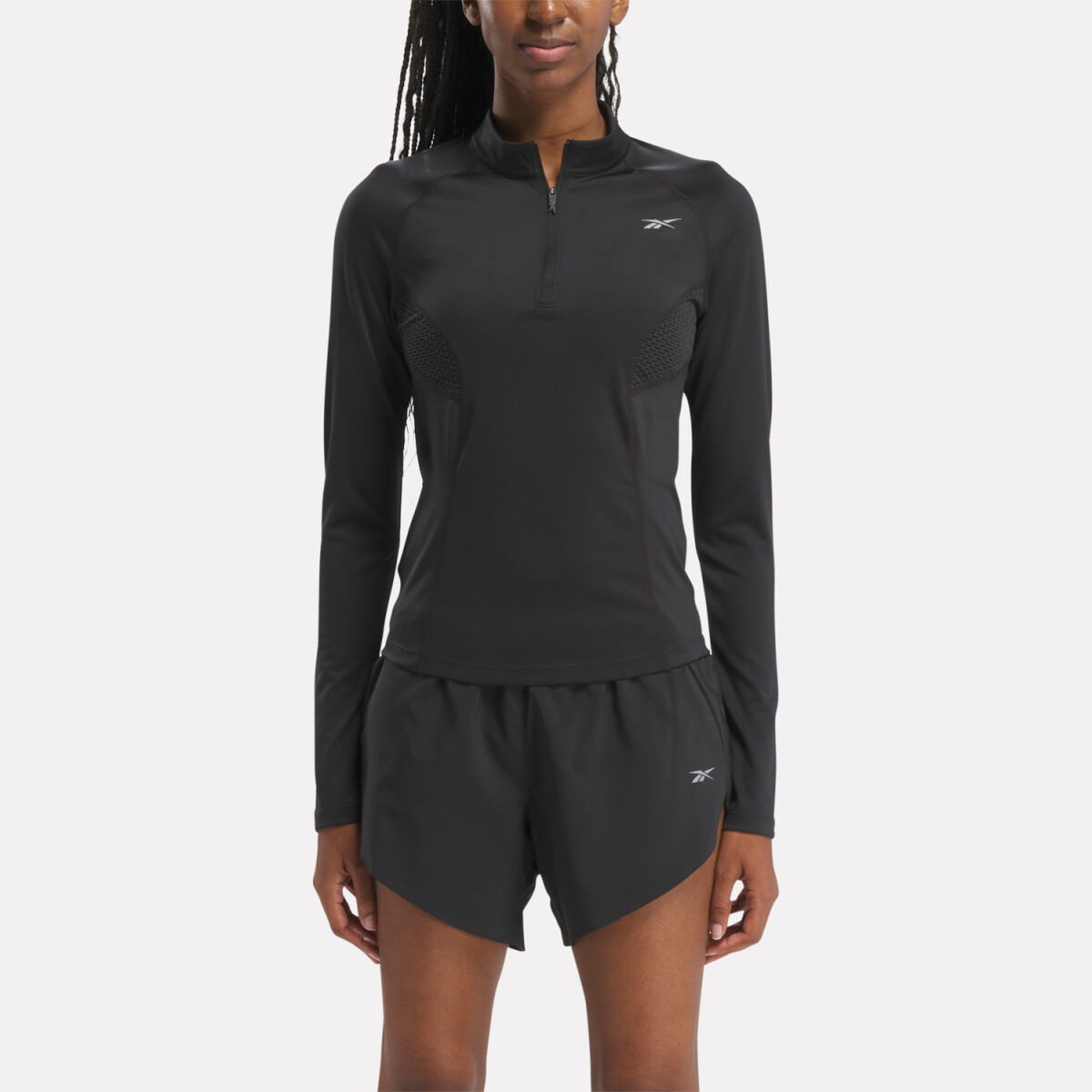 Running 1/4 zip - Negro 