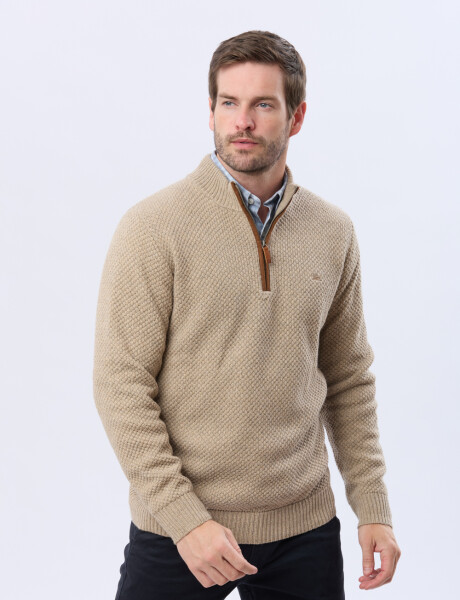 BUZO TEJIDO TEXTURADO Beige