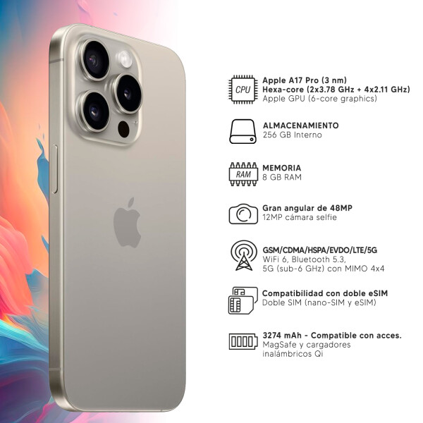 Iphone 15 Pro 6/256 Gb 5g NATURAL