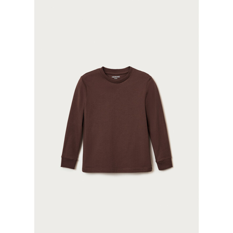 CAMISETA ML MASC MARROM ESCURO