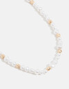Collares Cortos Perla Collar Con Perlas Orgánicas - Combinacion Bicolor