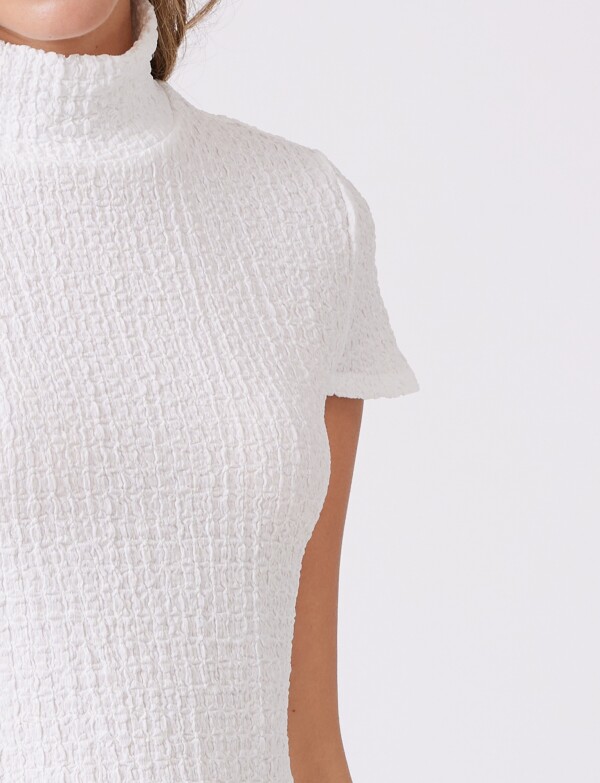 Remera Mock Neck BLANCO