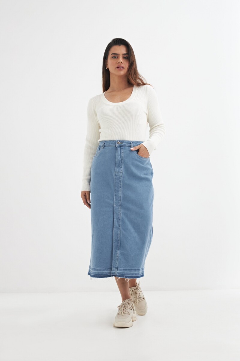 Falda denim midi JEAN MEDIO