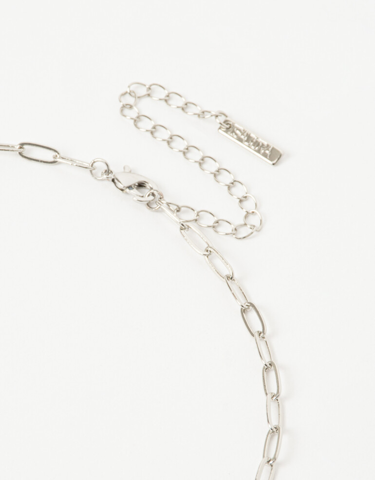 Collares Largos Metal Collar Largo Corazón Young - Plateado Rodio
