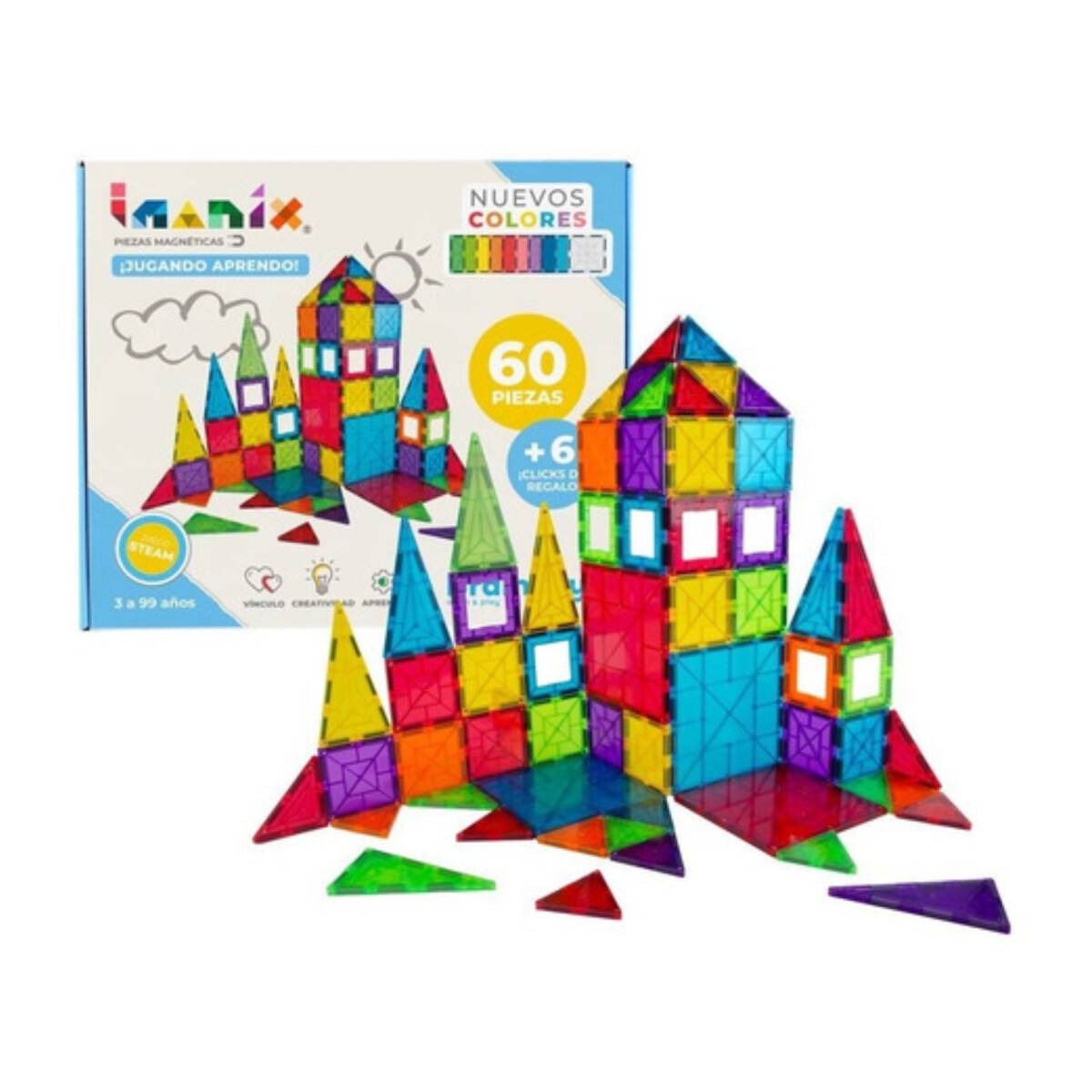 Set Imanix Braintoys 60 piezas - Multicolor 