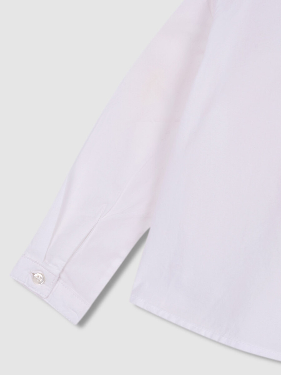 Camisa Cuello Bebe Blanco Optico