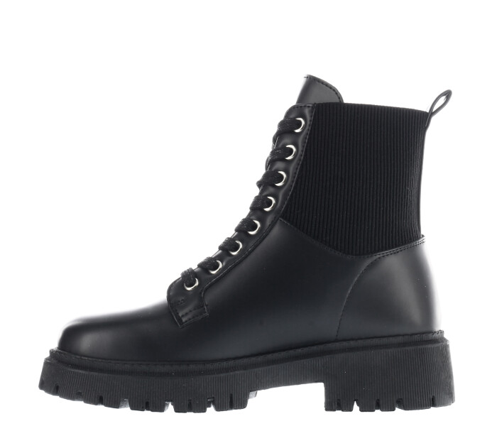 Bota MANON acordonada con textil Black