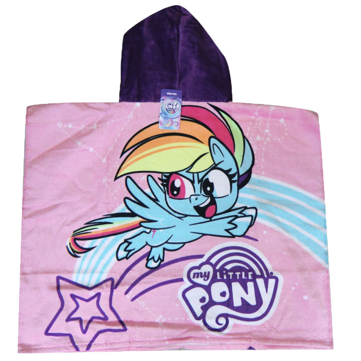 Toalla Disney Poncho Little Pony - Rosa - Celeste - Violeta 